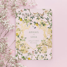 Chinoiserie bloemrijke vogels bruiloft folie uitno