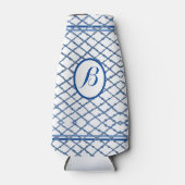 Chinoiserie Blue Bamboo Ginger Jar Can Bottle Coo Flesjeskoeler (Voorkant)