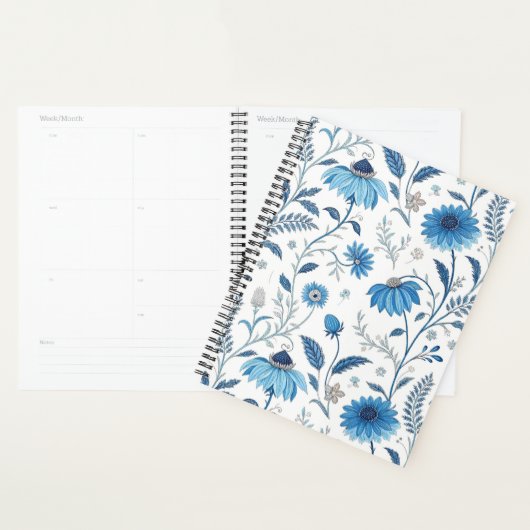 Chinoiserie Blue Echinacea Pattern (Devant avec enveloppe)
