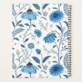Chinoiserie Blue Echinacea Pattern (Dos)