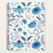Chinoiserie Blue Echinacea Pattern (Devant)