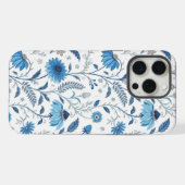 Chinoiserie Blue Echinacea Pattern (Verso Horizontal)