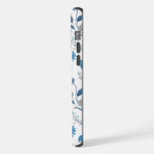 Chinoiserie Blue Echinacea Pattern (Côté gauche)