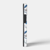 Chinoiserie Blue Echinacea Pattern Case-Mate iPhone Case (Achterkant / Rechts)