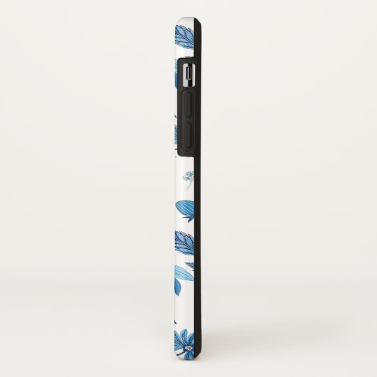 Chinoiserie Blue Echinacea Pattern Case-Mate iPhone Case (Achterkant/links)