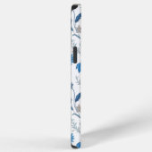 Chinoiserie Blue Echinacea Pattern iPhone Hoesje (Rechterkant)