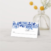 Chinoiserie Blue en White Floral Bird Table (Voorkant)