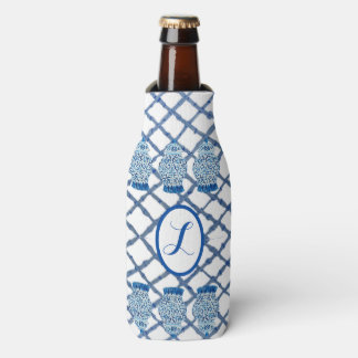 Chinoiserie Blue Ginger Jar Can Bottle Glacière