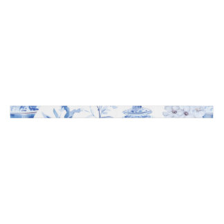 Chinoiserie Blue Grosgrain Lint