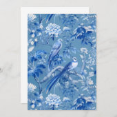 Chinoiserie Blue Invitation (Devant / Derrière)