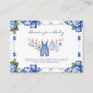 Chinoiserie Blue Jean Denim Boeken voor Baby Kaart