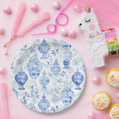 Chinoiserie Blue Paper-Borden Papieren Bordje (Feest)