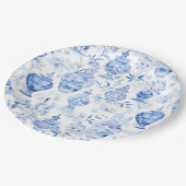 Chinoiserie Blue Paper-Borden Papieren Bordje (Gekanteld)