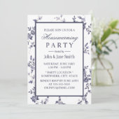  Chinoiserie Blue White Floral Kaart (Staand voorkant)