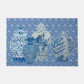 Chinoiserie Blue White Ginger Jars Deurmat (Voorkant)