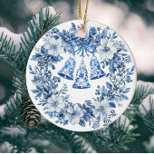 Chinoiserie Blue White Holly Leaf Personalized Kartonnen Onderzetters