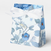 Chinoiserie Blue Wild Flower Favor Box Bedankdoosjes (Voorkant Zijde)