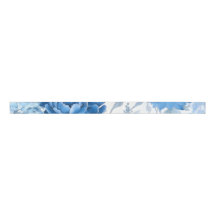 Chinoiserie Blue Wild Flower Grosgrain lint