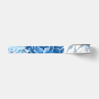 Chinoiserie Blue Wild Flower Grosgrain lint