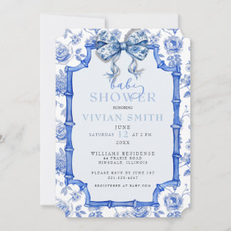 Chinoiserie  Boog en Lijst Baby shower Invi Kaart