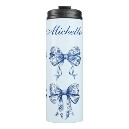 Chinoiserie Bow Coquette Thermosbeker (Voorkant)