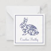 Chinoiserie Bunny Rabbit Cartes Cadeau Enceinte La (Devant)