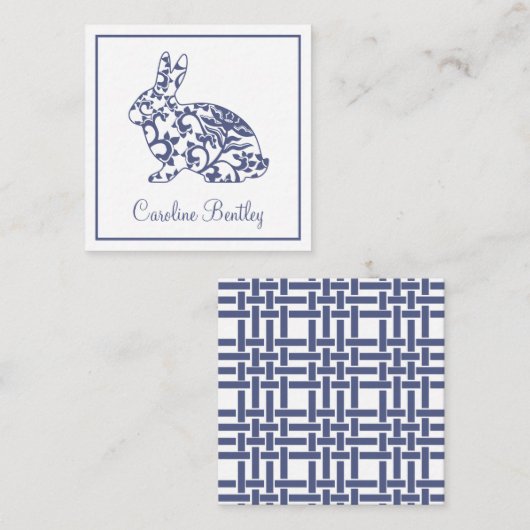 Chinoiserie Bunny Rabbit Cartes Cadeau Enceinte La (Devant / Derrière)