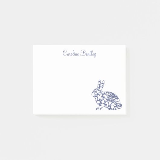 Chinoiserie Bunny Rabbit Notitieblok Post-it® Notes (Voorkant)