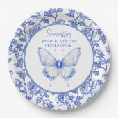 Chinoiserie Butterfly Birthday Bord (Voorkant)