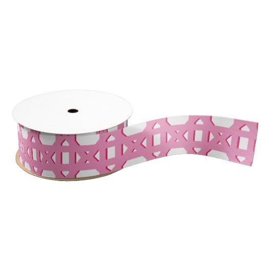 Chinoiserie Cane Trellis in Pink Grosgrain Lint (Spoel)