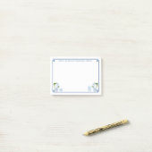 Chinoiserie Chic Blue en White gepersonaliseerd Post-it® Notes (Op bureau)