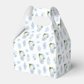 Chinoiserie Chic Chartreuse marine Wedding Shower Bedankdoosjes (Achterkant)