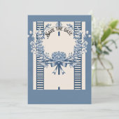 Chinoiserie Chic Flat Save the Date Kaart (Staand voorkant)