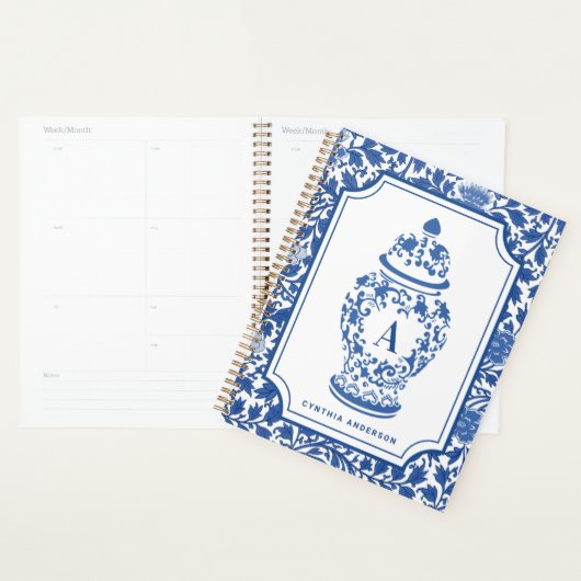 Chinoiserie Chic GingerJar | Monogramme | (Devant avec enveloppe)