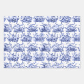 Chinoiserie China Blue Inpakpapier Vel (Voorkant 2)