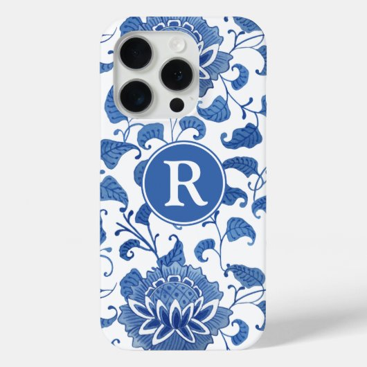 Chinoiserie chique blauw-witte Waterverf Case-Mate iPhone Case (Achterkant)