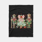 Chinoiserie Christmas Nutcracker Christmas Tree Co Fleece Deken (Voorkant)