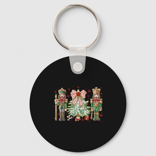 Chinoiserie Christmas Nutcracker Christmas Tree Co Sleutelhanger (Voorkant)