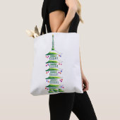 Chinoiserie Christmas Pagoda Tote Bag (Dichtbij)