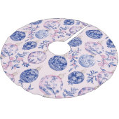 Chinoiserie Christmas Pink & Blue Kerstboom Rok (Gekanteld)