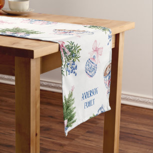 Chinoiserie Christmas Table Runner Korte Tafelloper