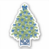 Chinoiserie Christmas Tree Vinyl Sticker (Voorkant)