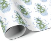 Chinoiserie Christmas Tree Wrapping Paper Cadeaupapier (Rol Hoek)