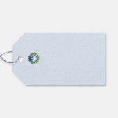 Chinoiserie Christmas Wreath Cadeaulabel (Achterkant Horizontaal)