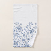 Chinoiserie classique bleue et blanche (Serviette à main)