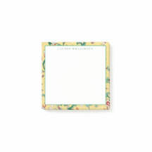 Chinoiserie classique jaune et verte Notes post-it