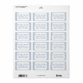 Chinoiserie Delft Blue Pattern・Custom Etiket (Full Sheet)