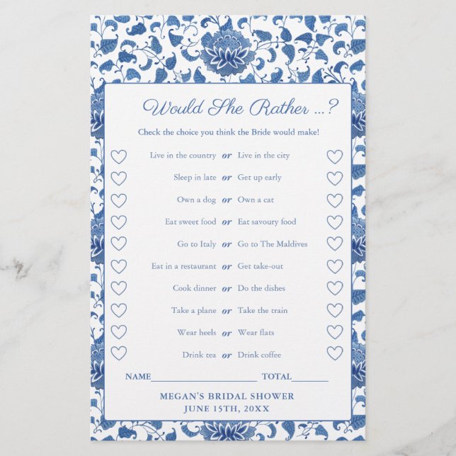 Chinoiserie dit of dat Vrijgezellenfeest spel (Voorkant)