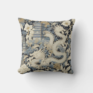 Chinoiserie Dragon en Pagode Kussen