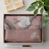 Chinoiserie Dusty Pink Cherry Blossom Background Tissuepapier (Geschenk)